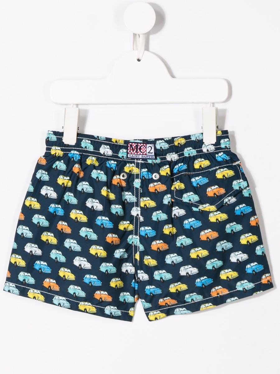 Kinder MC2 Saint Barth Kids | Mc2 Saint Barth Kinder-Badeshorts Mit Auto-Print Farfetch