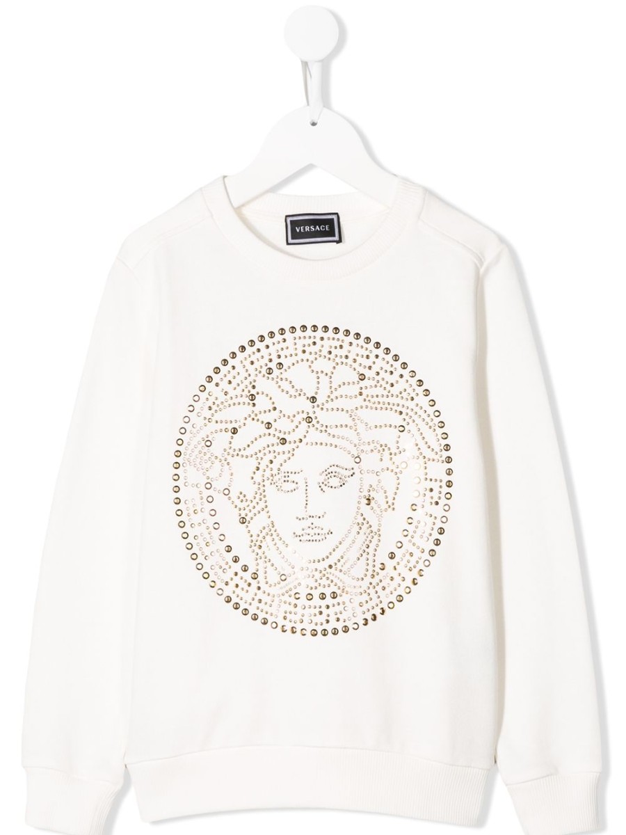 Kinder Versace Kids | Versace Kinder-Sweatshirt Mit Medusa-Logo Und Nieten - Farfetch