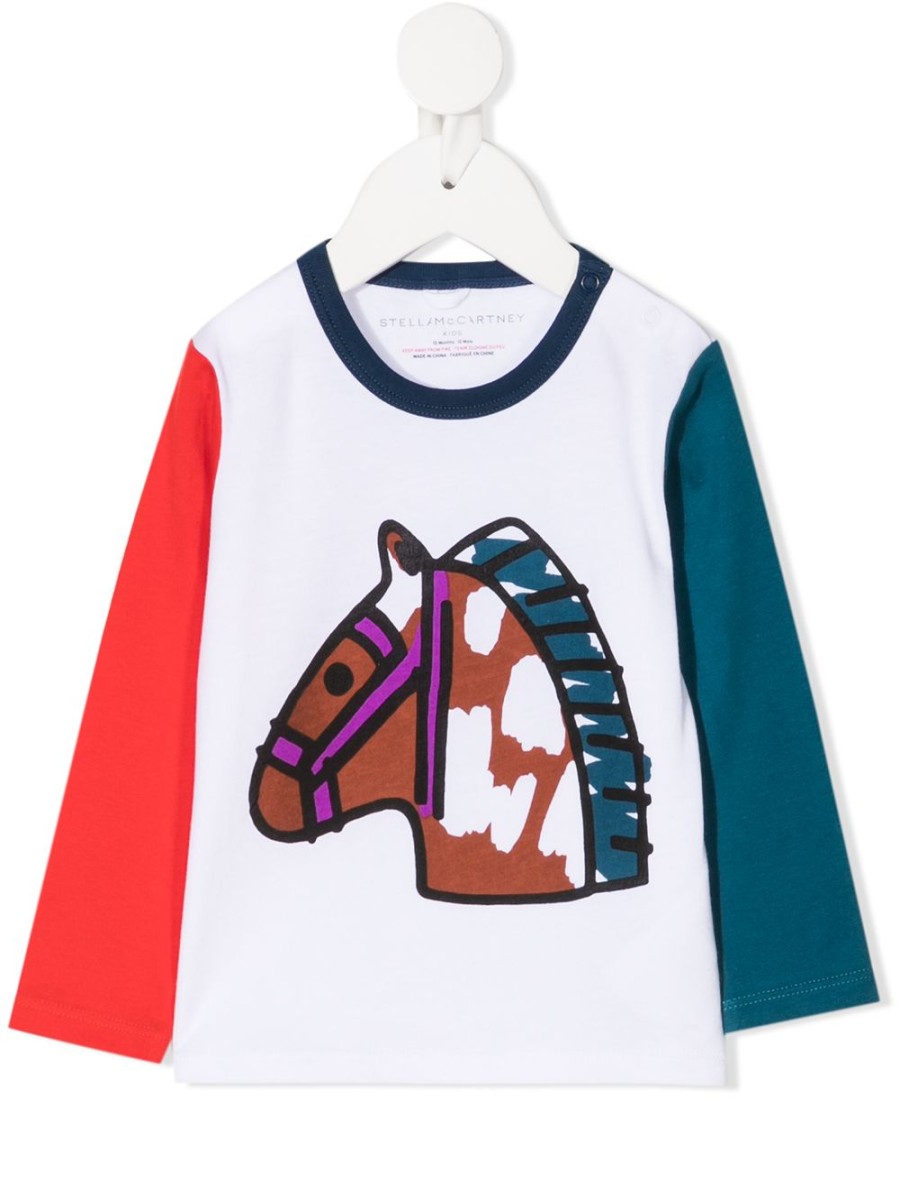 Kinder Stella McCartney Kids | Stella Mccartney Kinder-Pferde-Farbblock-T-Shirt Farfetch