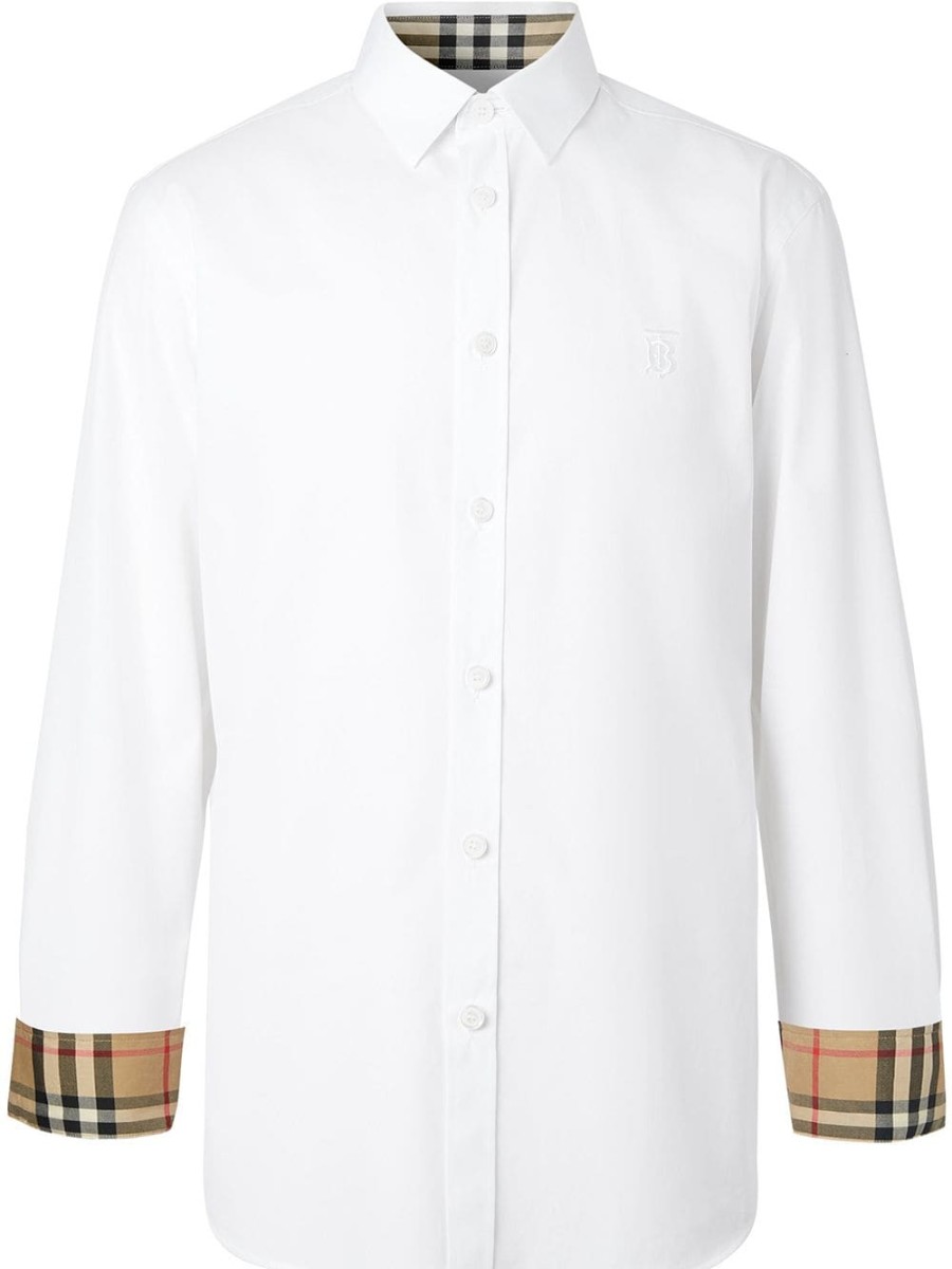 Mann Burberry | Slim-Fit-Hemd Mit Burberry-Monogrammmotiv - Farfetch