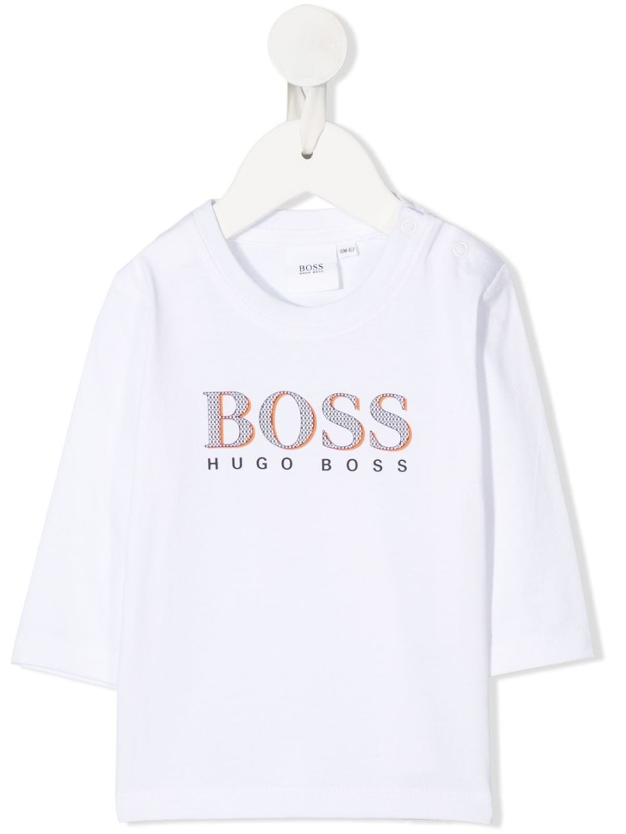 Kinder BOSS Kidswear | Boss Kidswear Langarmshirt Mit Logo-Print Farfetch