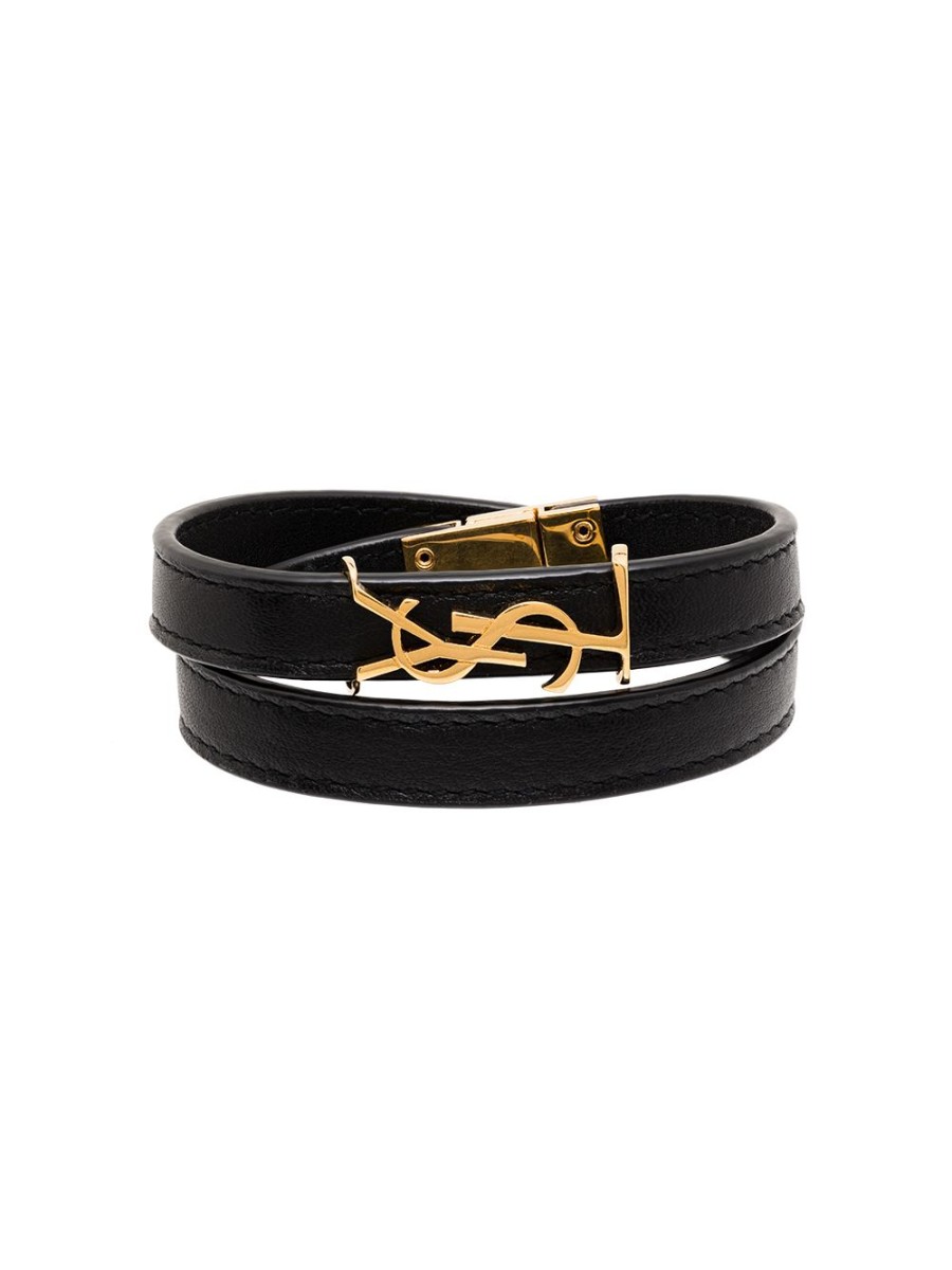 Frau Saint Laurent | Saint Laurent Wickelarmband Mit Logoplakette Farfetch