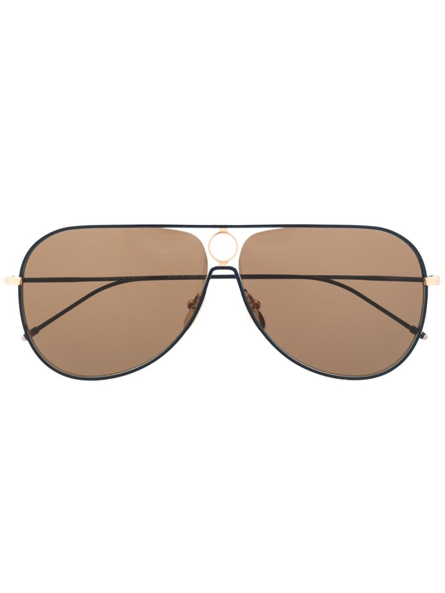 Mann Thom Browne Eyewear | Thom Browne Eyewear Tbs115 Sonnenbrille Mit Pilotenrahmen - Farfetch