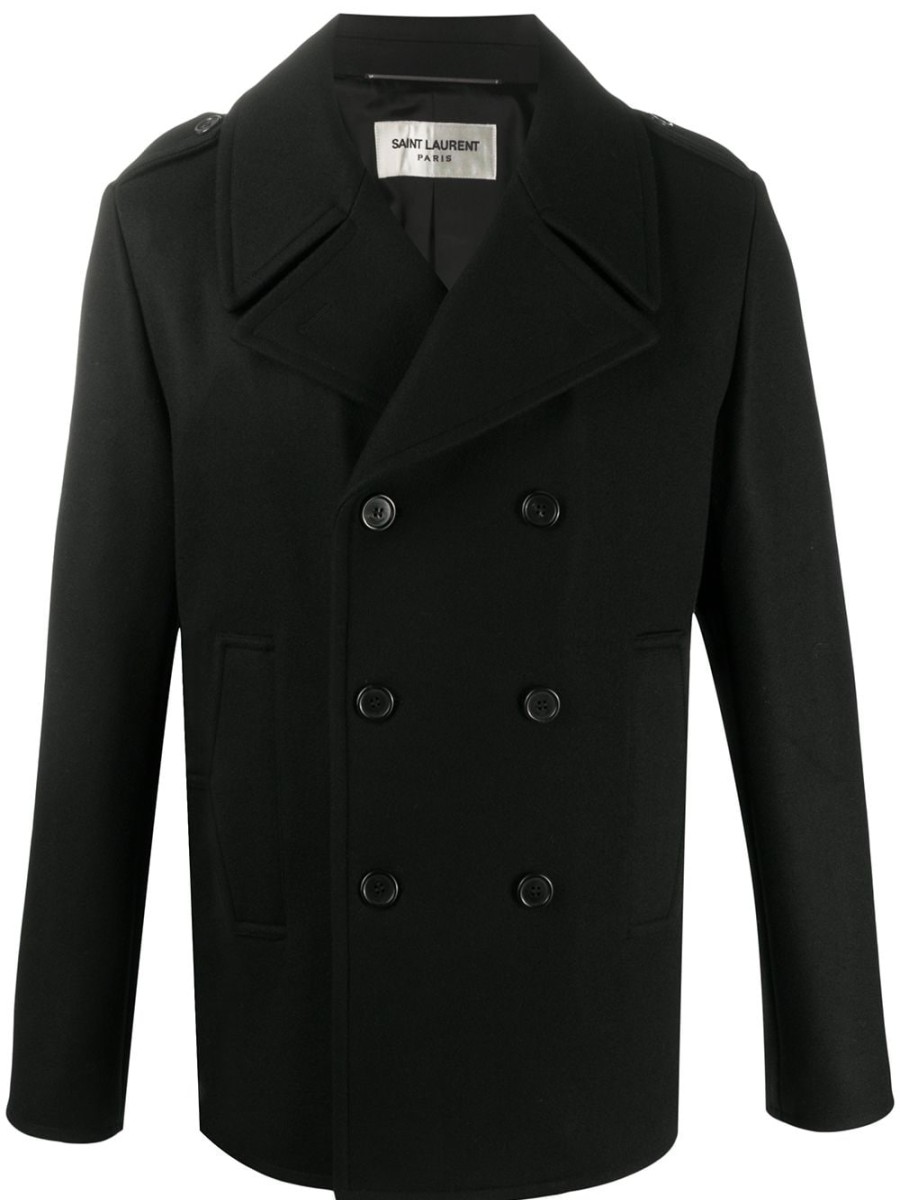 Mann Saint Laurent | Saint Laurent Woll-Peacoat - Farfetch