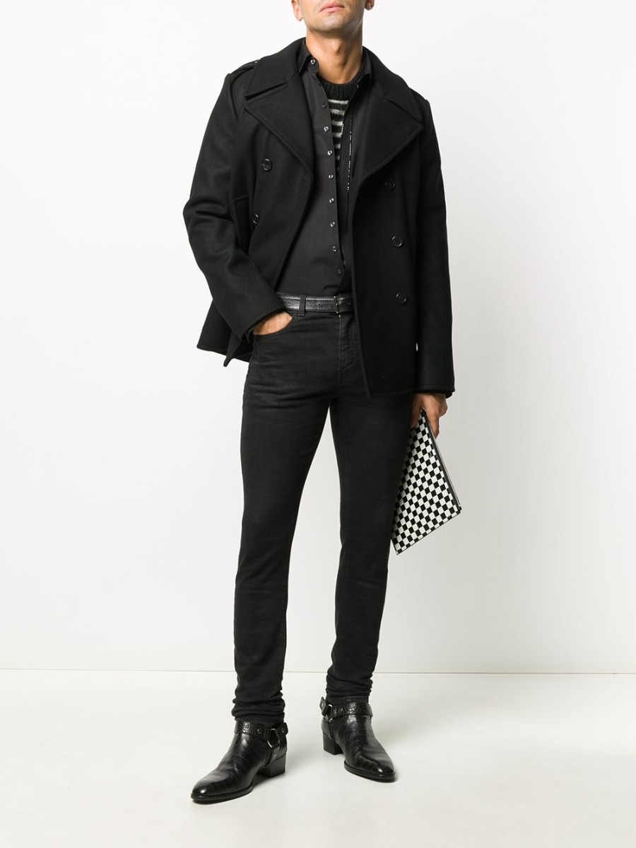 Mann Saint Laurent | Saint Laurent Woll-Peacoat - Farfetch