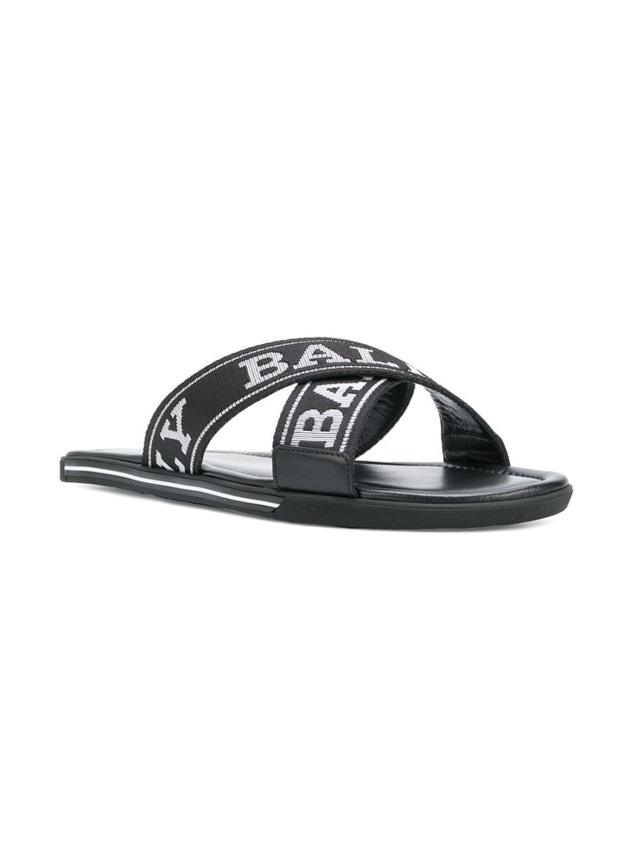 Mann Bally | Bally Bonks Riemchensandalen Mit Logo Farfetch