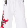 Mann Philipp Plein | Philipp Plein Jeans-Shorts Mit Besticktem Hund Farfetch