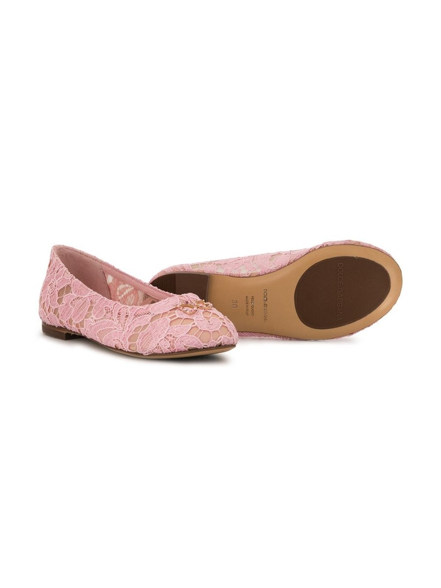 Kinder Dolce & Gabbana Kids | Dolce & Gabbana Ballerinas Aus Spitze Mit Kristallen Fur Kinder Farfetch