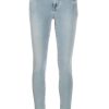 Frau Off-White | Cremefarbene Skinny-Jeans Mit Bestickten Details Farfetch