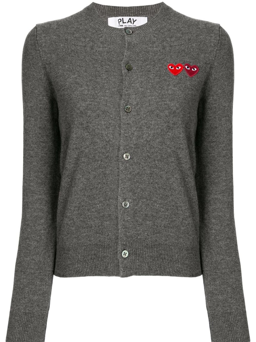 Frau Comme Des Garçons Play | Comme Des Garcons Play-Cardigan Mit Besticktem Herz-Patch Farfetch