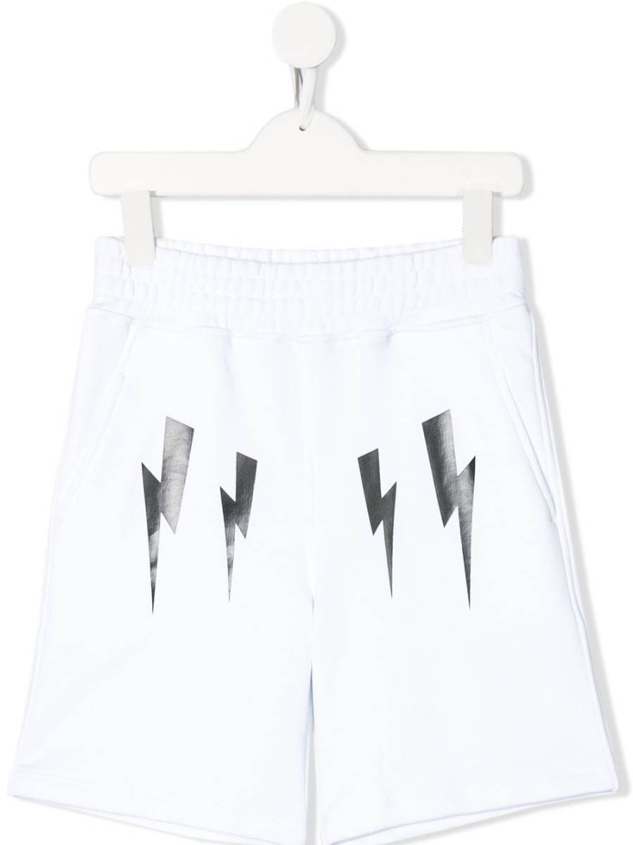 Kinder Neil Barrett Kids | Neil Barrett Kinder-Trainingsshorts Mit Lightning Bolt-Logo Farfetch