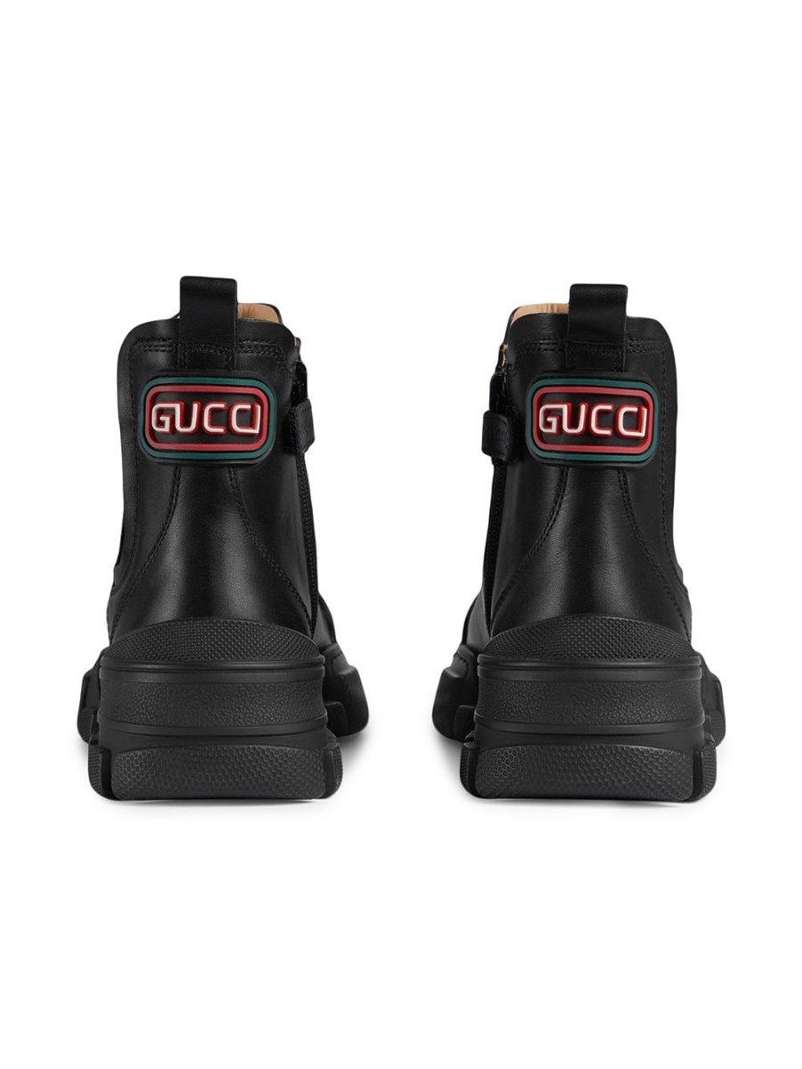 Kinder Gucci Kids | Gucci Kinder-Stiefeletten Mit Logo-Patch - Farfetch