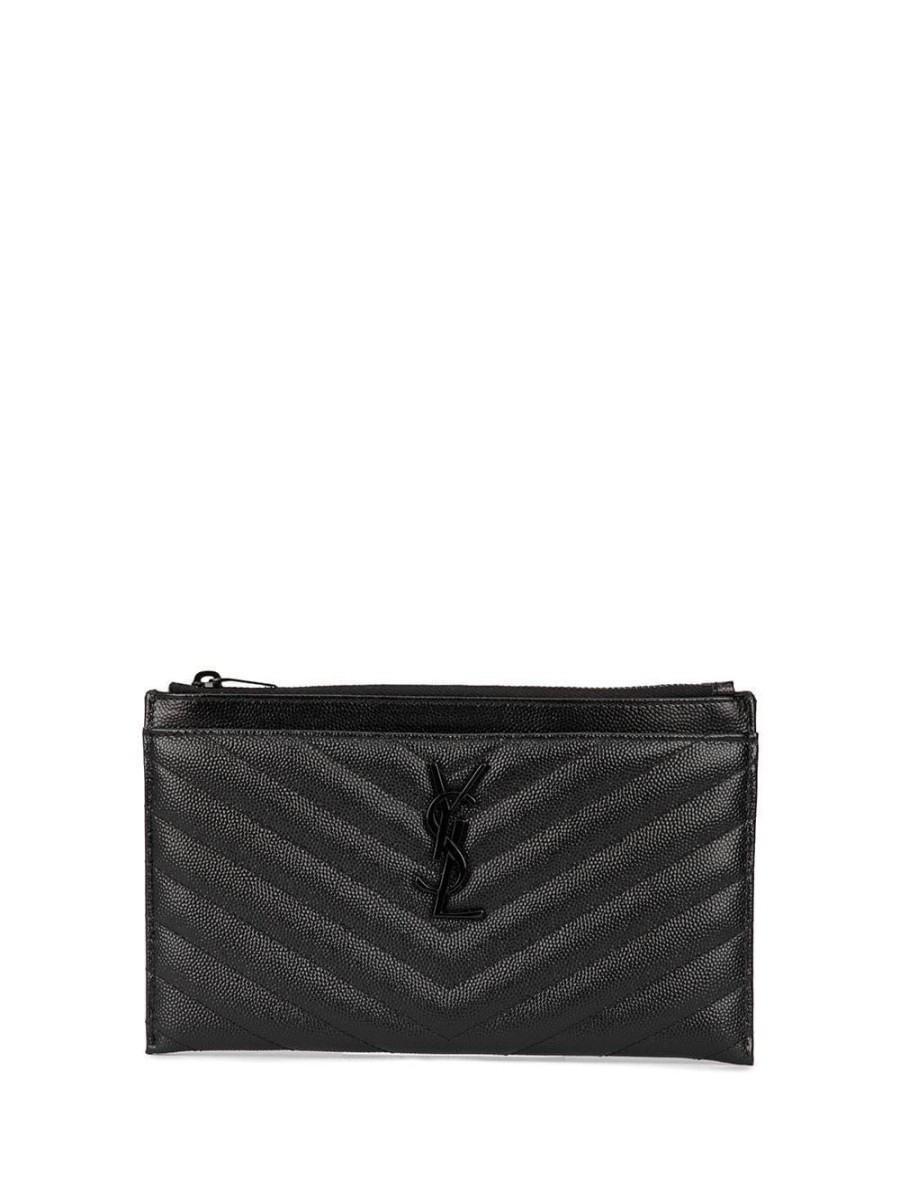 Frau Saint Laurent | Strukturierte Clutch Mit Monogramm Von Saint Laurent Farfetch