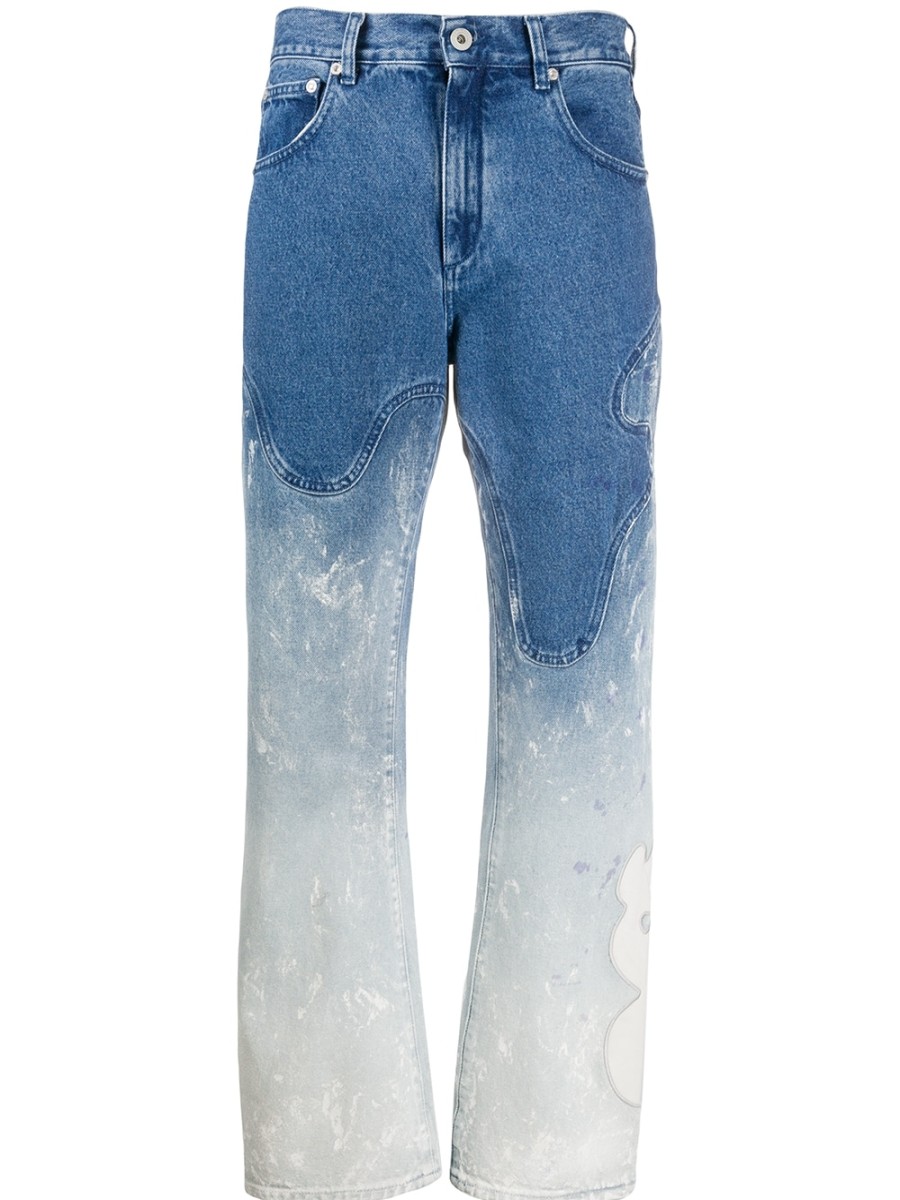 Frau Off-White | Gebleichte Baggy-Jeans In Gebrochenem Weis Farfetch