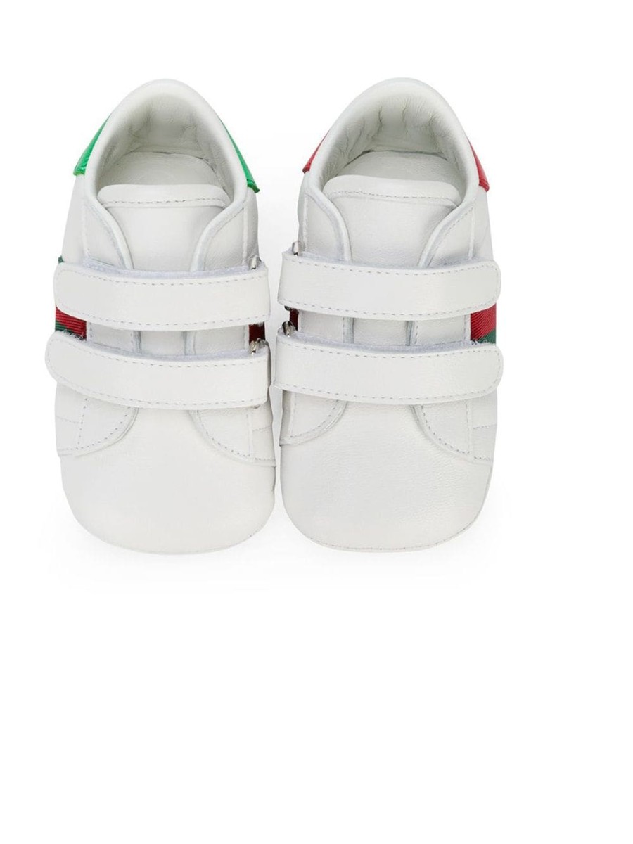 Kinder Gucci Kids | Gucci Web-Leder-Sneaker Fur Kinder Farfetch