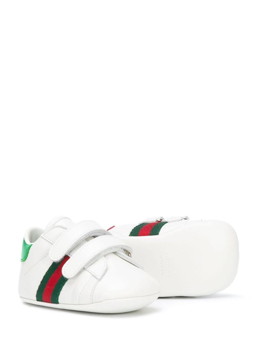 Kinder Gucci Kids | Gucci Web-Leder-Sneaker Fur Kinder Farfetch