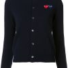 Frau Comme Des Garçons Play | Comme Des Garcons Play Double Heart Cardigan Farfetch