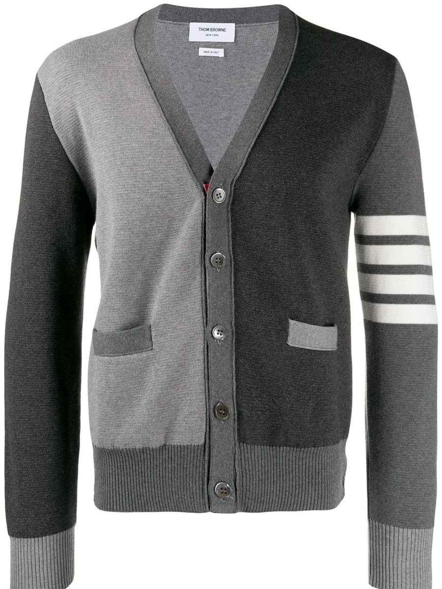 Mann Thom Browne | Thom Browne 4-Bar-Cardigan Mit V-Ausschnitt Farfetch