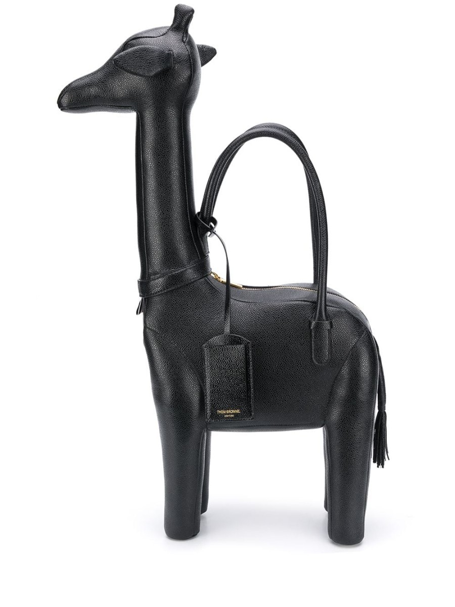 Mann Thom Browne | Thom Browne Tragetasche „Giraffe" Aus Genarbtem Leder Farfetch