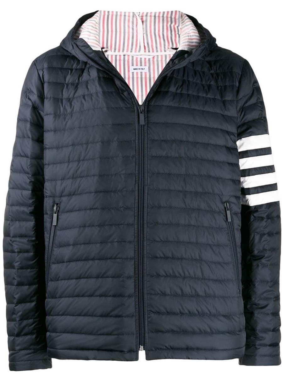 Mann Thom Browne | Thom Browne 4-Bar Stripe Wattierte Jacke Farfetch