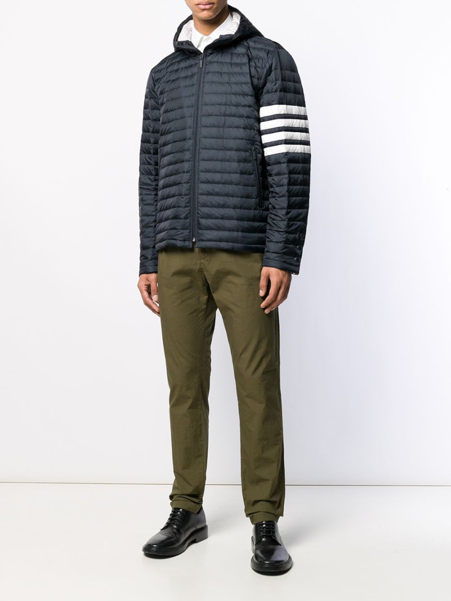 Mann Thom Browne | Thom Browne 4-Bar Stripe Wattierte Jacke Farfetch