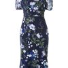 Frau Marchesa Notte | Marchesa Notte Midikleid Mit Bestickter Spitze Farfetch