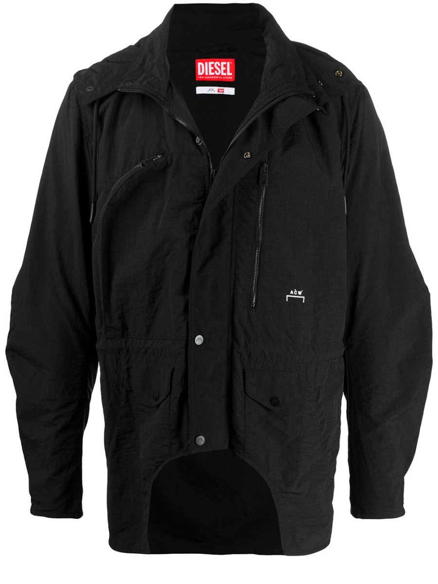 Mann A-COLD-WALL* | A-Cold-Wall* X Diesel Red Tag Logo Kapuzenjacke Farfetch