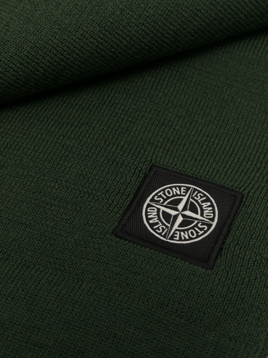 Kinder Stone Island Junior | Stone Island Junior-Wollstrickschal Mit Kompass-Patch - Farfetch