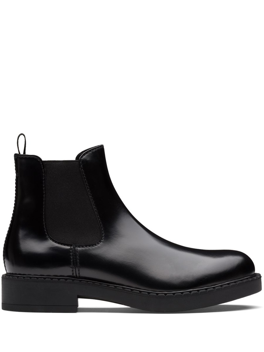 Mann Prada | Prada-Chelsea-Stiefel Aus Geburstetem Leder Farfetch