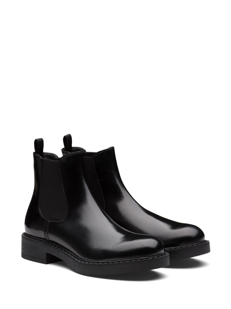 Mann Prada | Prada-Chelsea-Stiefel Aus Geburstetem Leder Farfetch