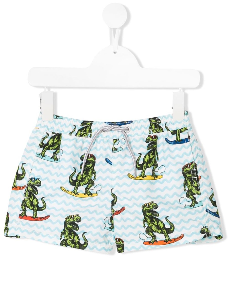 Kinder MC2 Saint Barth Kids | Mc2 Saint Barth Kinder-Badeshorts Mit Dinosaurier-Print Farfetch