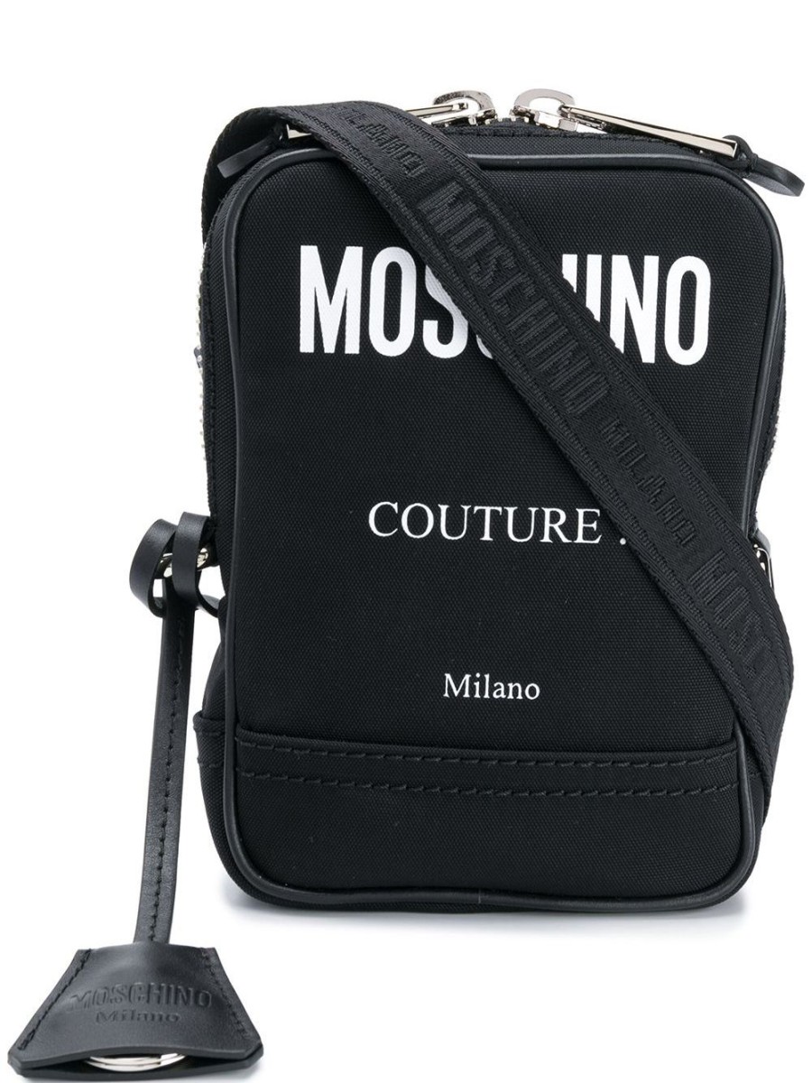 Mann Moschino | Moschino-Umhangetasche Mit Kontrastierendem Logo - Farfetch