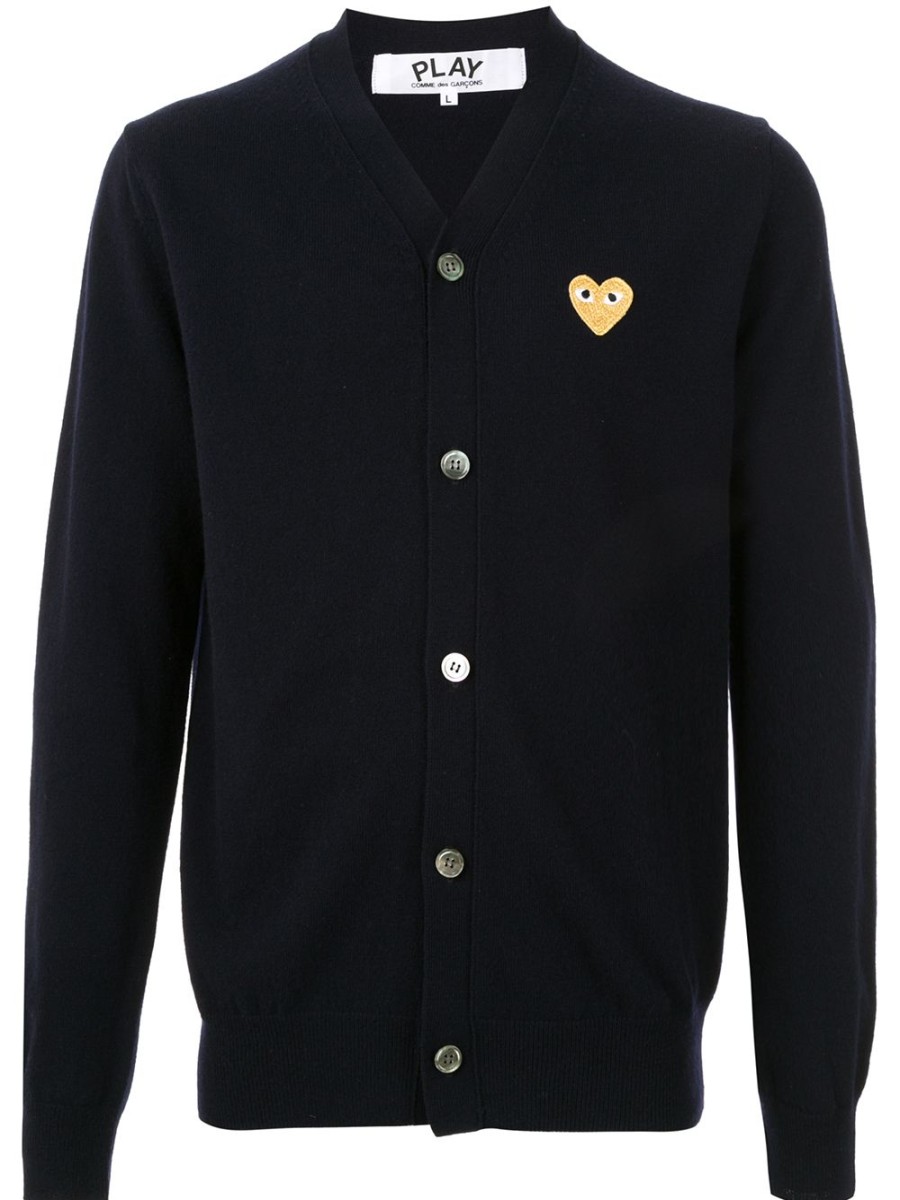 Mann Comme Des Garçons | Strickjacke Mit Aufgesticktem Logo Von Comme Des Garcons Farfetch