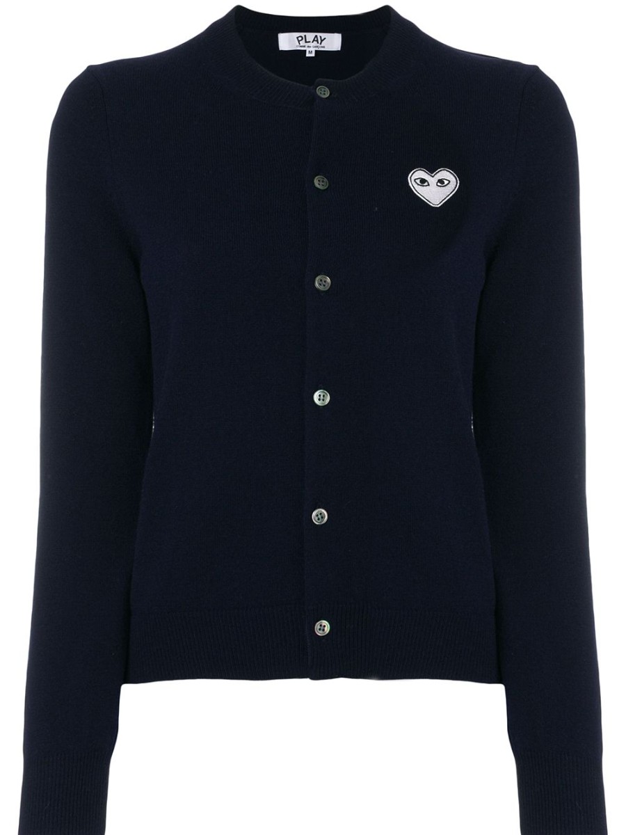 Frau Comme Des Garçons Play | Comme Des Garcons Play-Cardigan Mit Besticktem Herz Farfetch