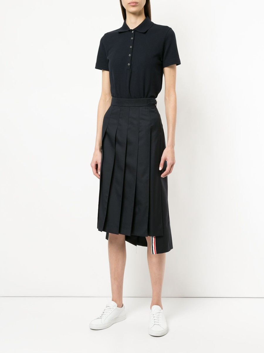 Frau Thom Browne | Thom Browne Poloshirt Mit Streifenbesatz - Farfetch