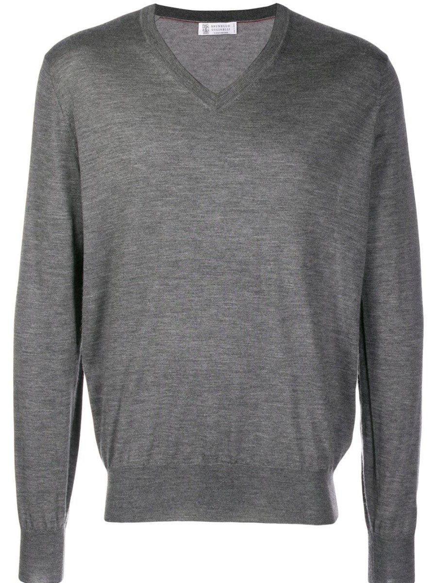 Mann Brunello Cucinelli | Brunello Cucinelli Strickpullover Mit V-Ausschnitt Farfetch