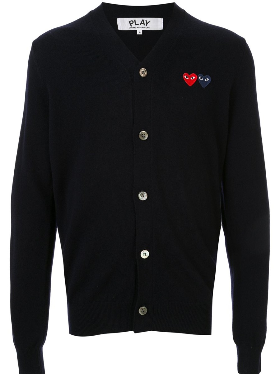 Mann Comme Des Garçons | Strickjacke Mit Aufgesticktem Logo Von Comme Des Garcons Farfetch