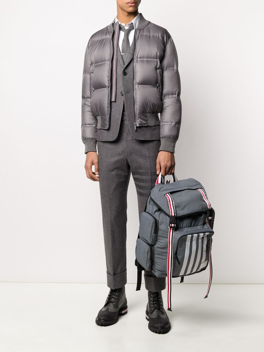 Mann Thom Browne | Thom Browne Flannel Classic Tonal 4-Bar Sportblazer Farfetch