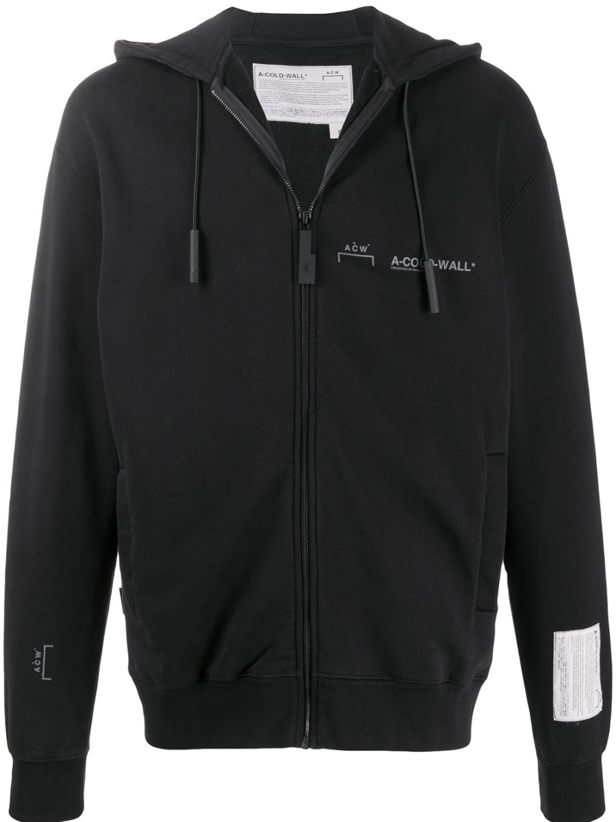 Mann A-COLD-WALL* | A-Cold-Wall* Kapuzenpullover Mit Logo-Print Und Reisverschluss Farfetch