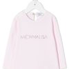 Kinder Monnalisa | Monnalisa Langarm-T-Shirt Mit Strass-Logo Farfetch