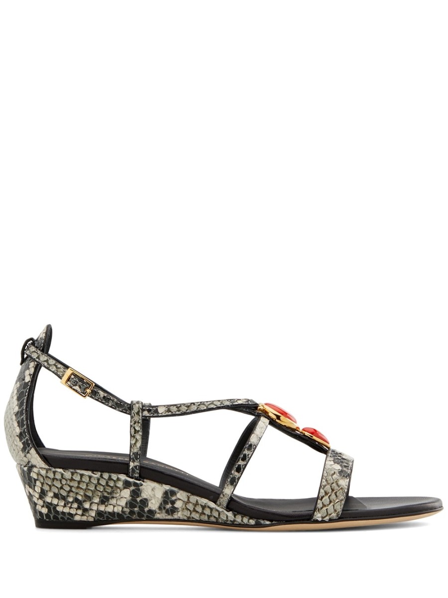 Frau Giuseppe Zanotti | Giuseppe Zanotti Adelaide Sandalen Mit Python-Print Farfetch