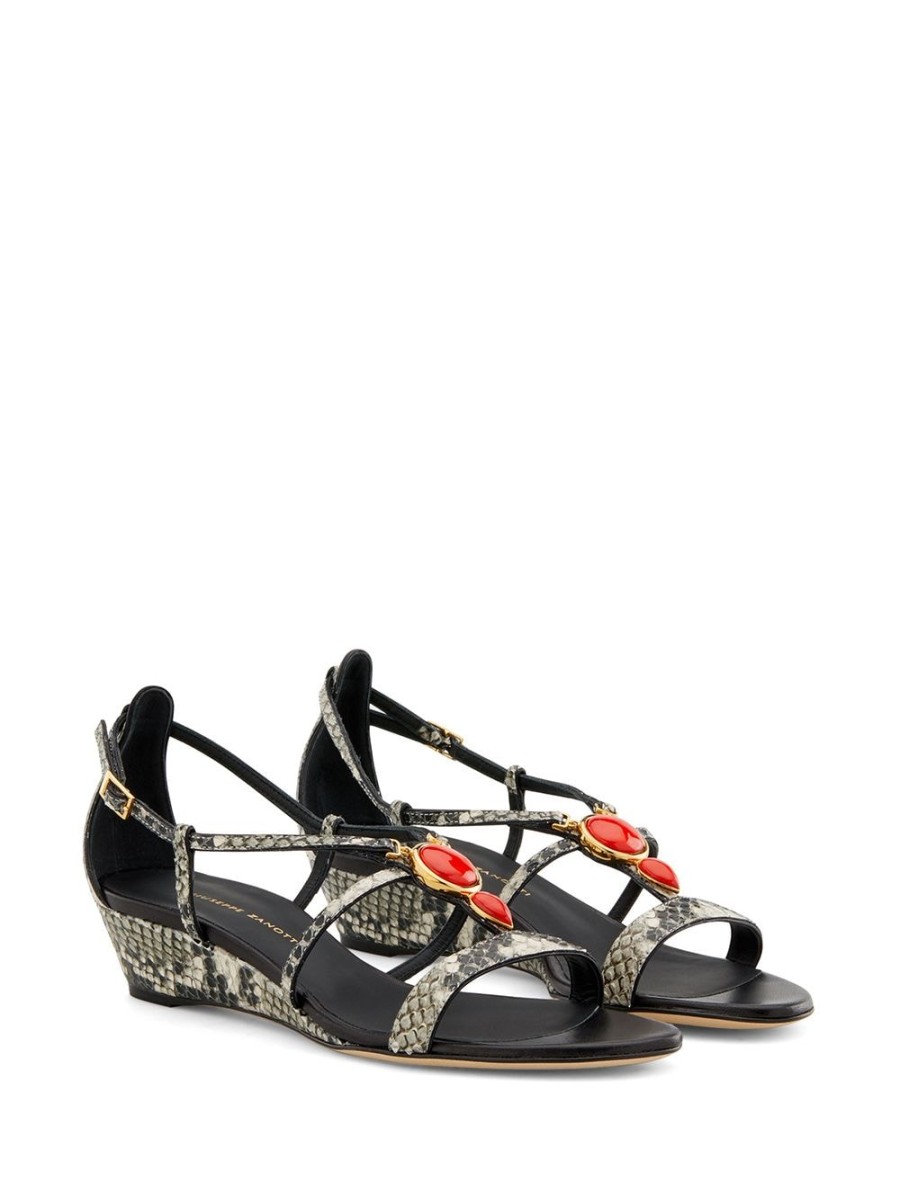 Frau Giuseppe Zanotti | Giuseppe Zanotti Adelaide Sandalen Mit Python-Print Farfetch