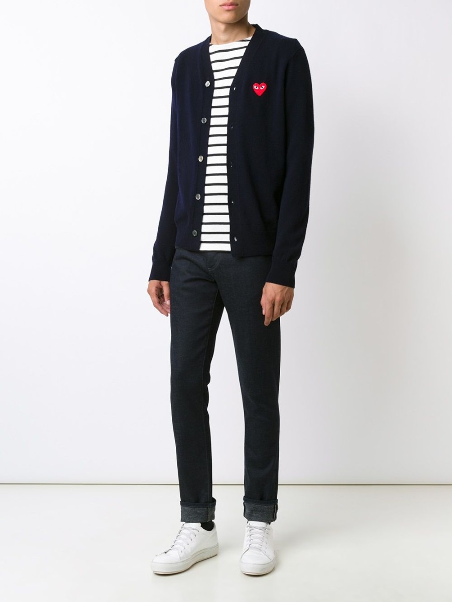 Mann Comme Des Garçons | Comme Des Garcons-Cardigan Mit Besticktem Herz Farfetch