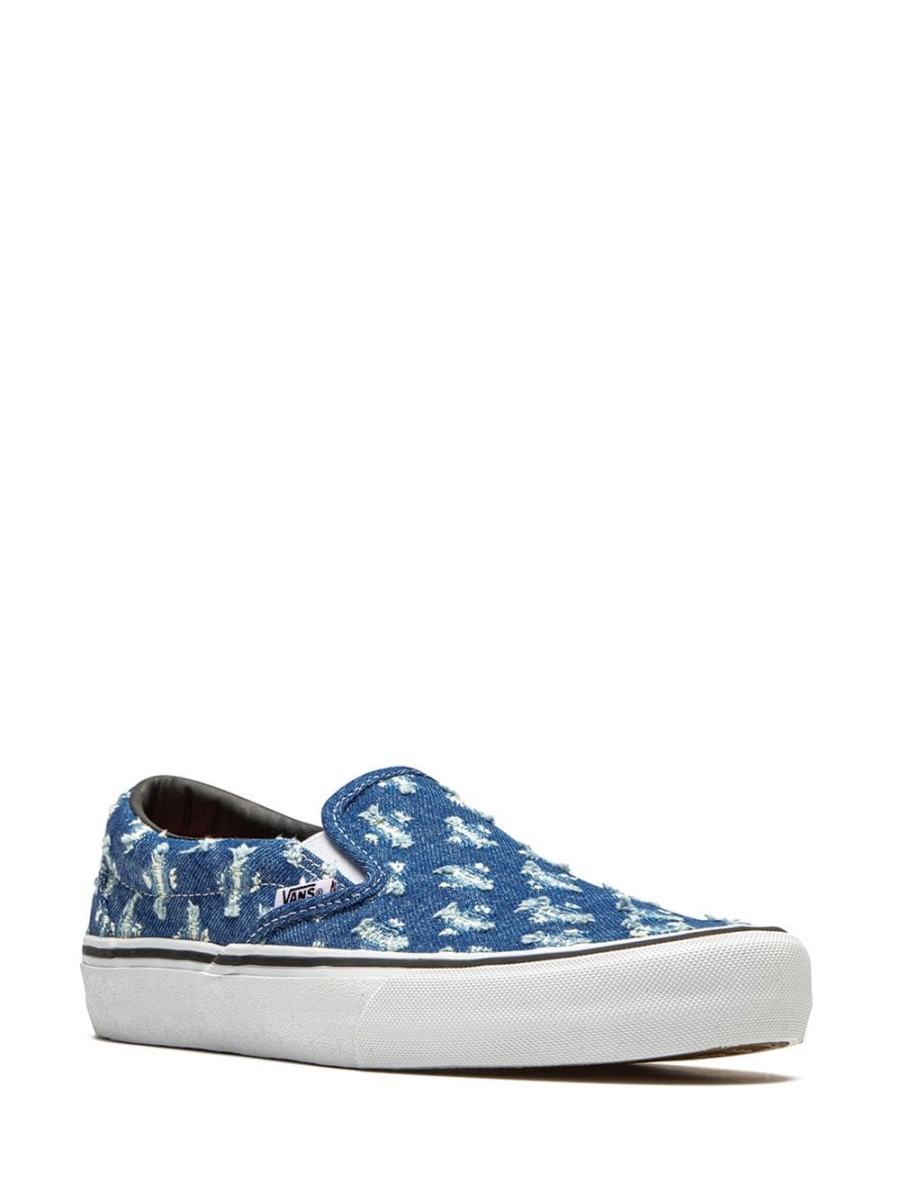 Mann Vans | Vans X Supreme Slip-On Pro „Blue Hole Punch Denim" Sneakers Farfetch