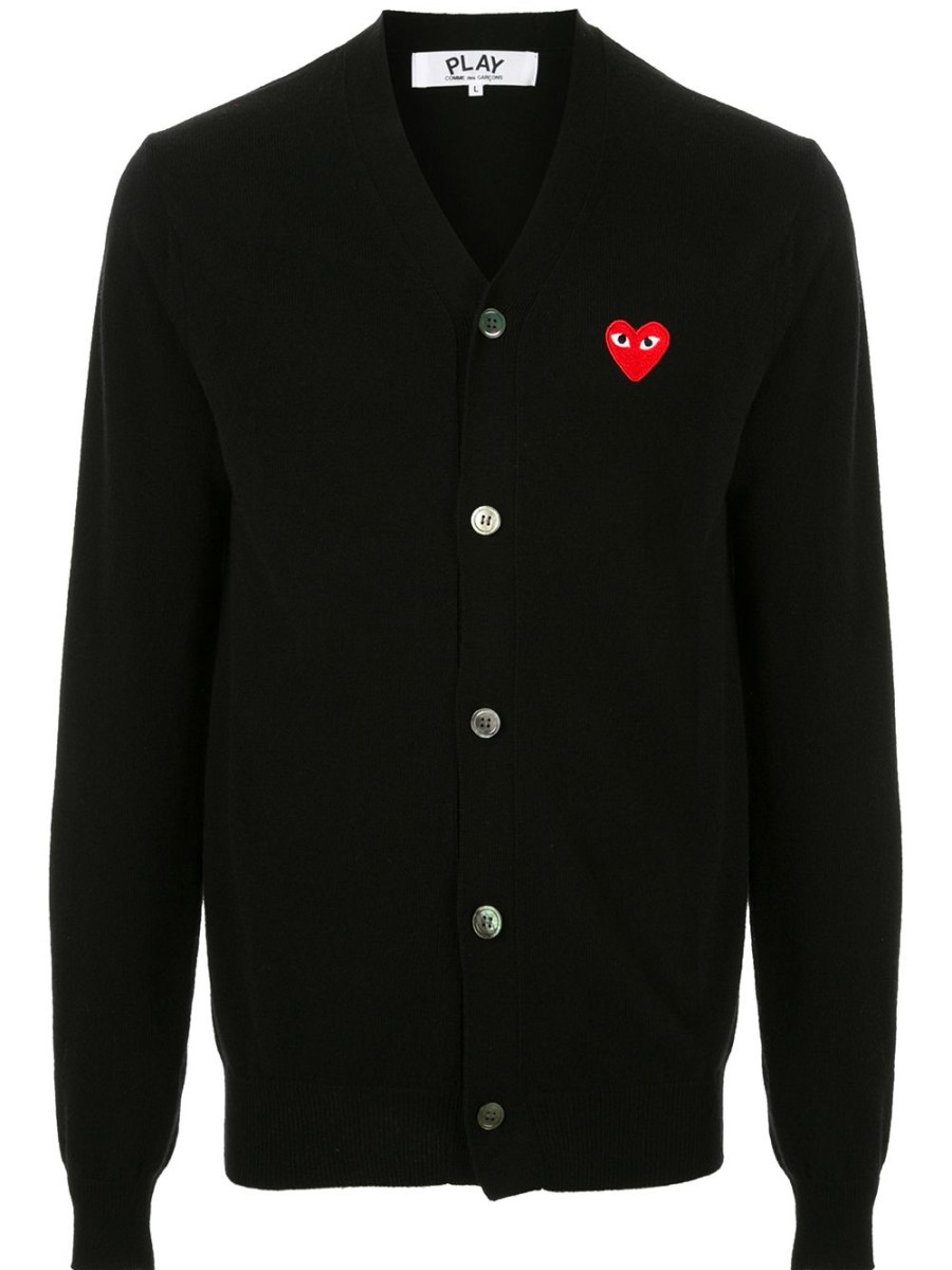 Mann Comme Des Garçons | Strickjacke Mit Aufgesticktem Logo Von Comme Des Garcons Farfetch