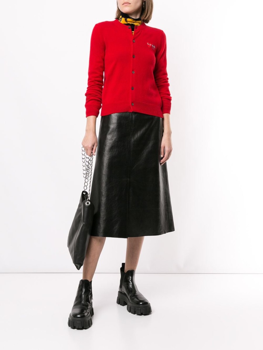 Frau Comme Des Garçons | Comme Des Garcons Cardigan Mit Doppeltem Logo Farfetch