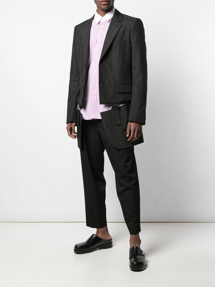 Mann Comme des Garçons Homme Plus | Comme Des Garcons Homme Plus Blazer Mit Abgeschnittenem Saum - Farfetch