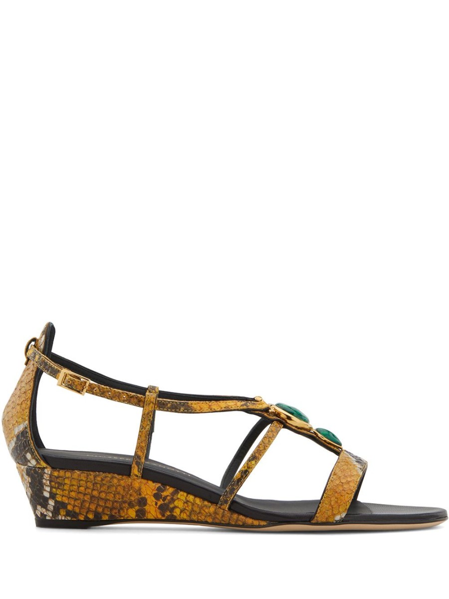 Frau Giuseppe Zanotti | Giuseppe Zanotti Adelaide Sandalen Mit Python-Print Farfetch