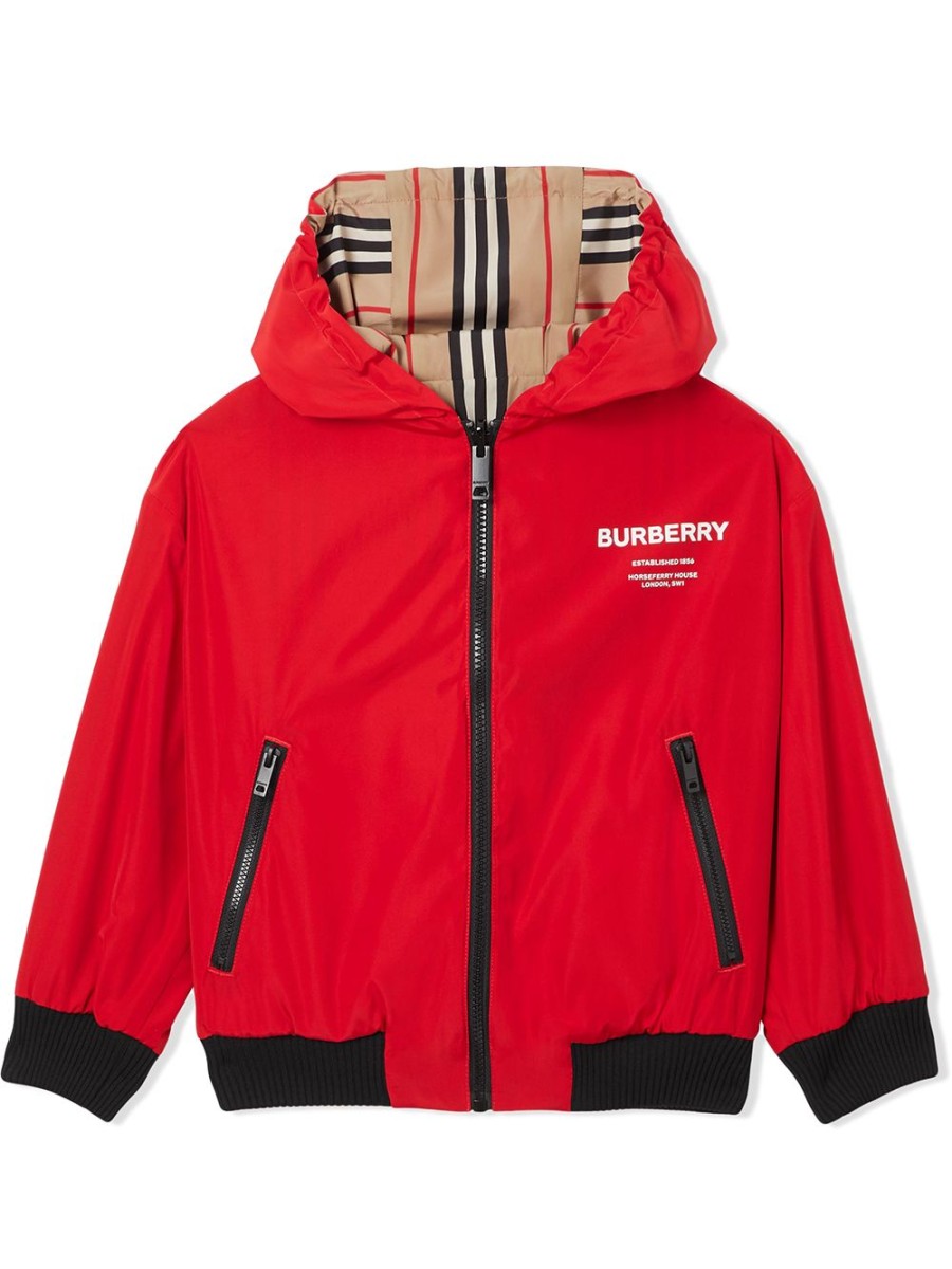 Kinder Burberry Kids | Burberry Kids Reversible Icon Stripe Kapuzenjacke - Farfetch