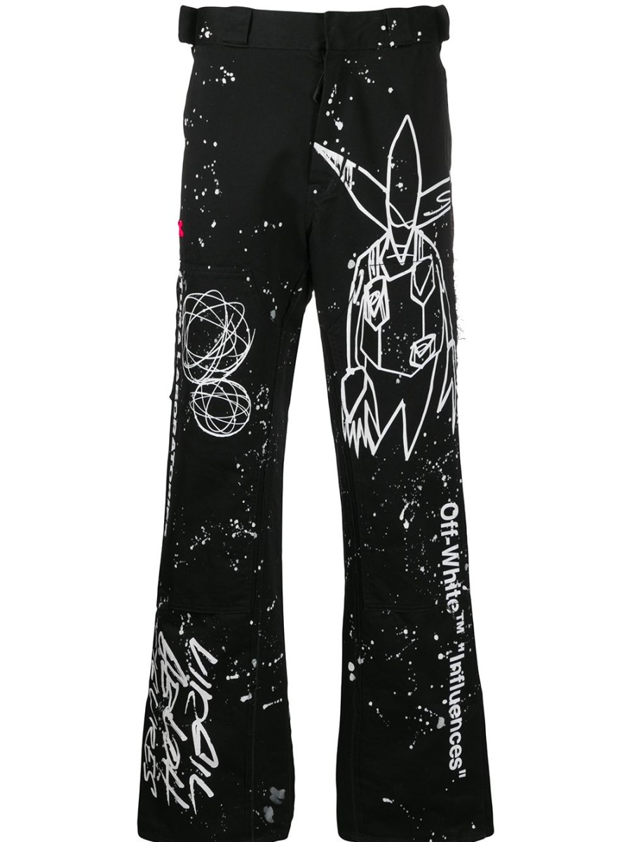 Mann Off-White | Off-White-Hose Mit Futura-Alien-Print Farfetch